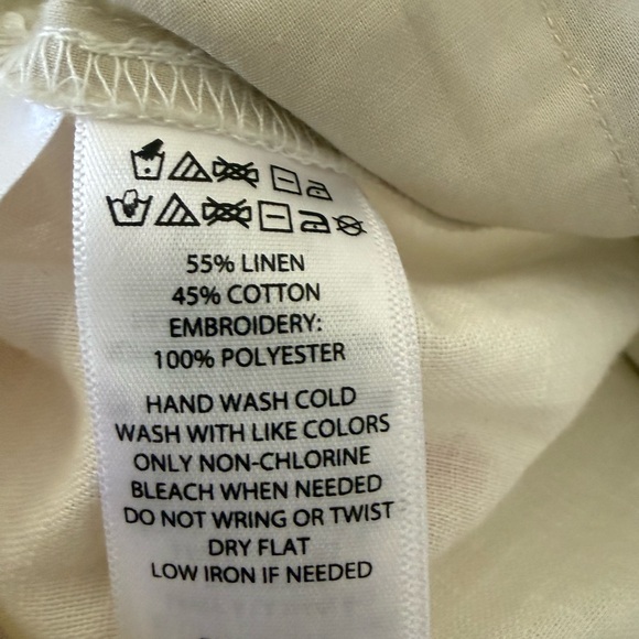 Cream Fairy Eyelet Lace Linen Pocketed Maxi Skirt - Picture 5 of 5